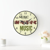 音楽ミュージック ラージ壁時計 (ホーム)