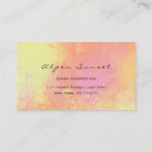 音楽メイクアップLash Peach Coral金ゴールドメタリックブロガー 名刺 (裏面)