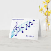 音楽メッセージカード カード (黄色い花)