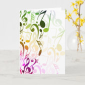 音楽メモのグリーティングカード カード (黄色い花)