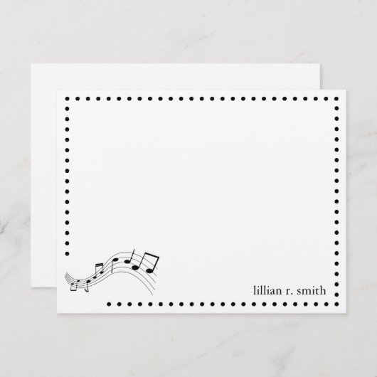 音楽メモパーソナライズされたカード ノートカード (正面/裏面)