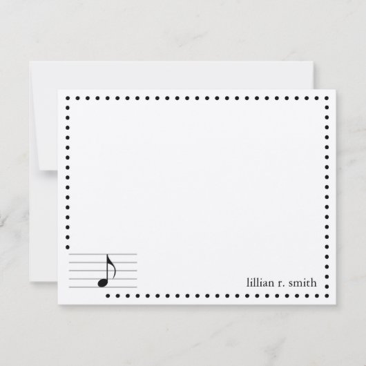 音楽メモパーソナライズされたカード ノートカード (正面)