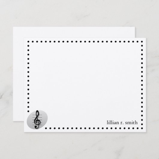 音楽メモパーソナライズされたカード ノートカード (正面/裏面)