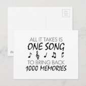 音楽メモリ ポストカード (正面/裏面)