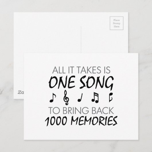 音楽メモリ ポストカード (正面/裏面)