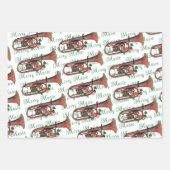 音楽メリーサックス、バイオリン及びトランペットフェスティバル ラッピングペーパーシート (正面)