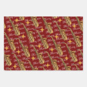 音楽メリーサックス、バイオリン及びトランペットフェスティバル ラッピングペーパーシート (正面3)