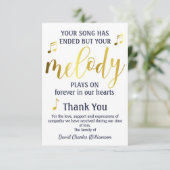 音楽メロディーお葬式 サンキューカード (スタンド正面)