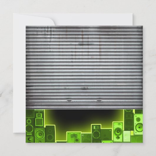 音楽モダンのパーティの招待状 招待状 (裏面)