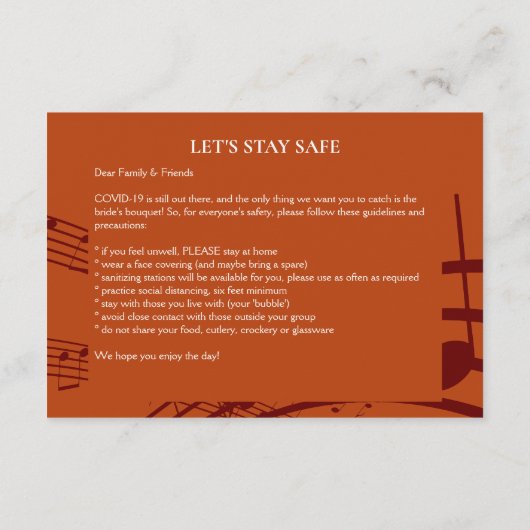 音楽モダンのSTAVES結婚の安全性 エンクロージャーカード (裏面)