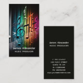 音楽モダントレンディー音楽スタイリッシュプロデューサー 名刺 (正面/裏面)