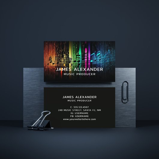 音楽モダントレンディー音楽スタイリッシュプロデューサー 名刺