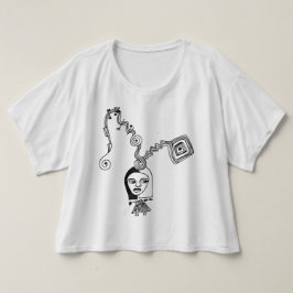 音楽モダンドードルボキシクロップトップ Tシャツ