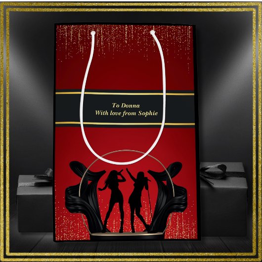 音楽モダンパーティーカラオケ誕生日抱き枕 ミディアムペーパーバッグ