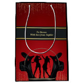 音楽モダンパーティーカラオケ誕生日抱き枕 ミディアムペーパーバッグ (正面)