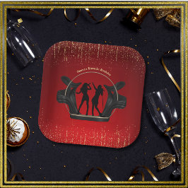 音楽モダンパーティーカラオケ誕生日紙プレート ペーパープレート