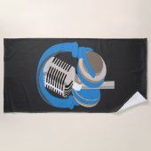 音楽モダンミュージシャン ビーチタオル (正面)