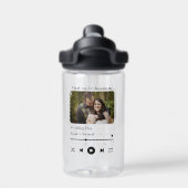 音楽モダン曲カスタムカップルの再生リストの写真 ウォーターボトル (背面)