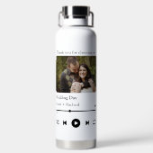 音楽モダン曲カスタムカップルの再生リストの写真 ウォーターボトル (背面)