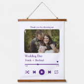 音楽モダン曲カスタムカップルの再生リストの写真 吊り下げ型タペストリー (正面)