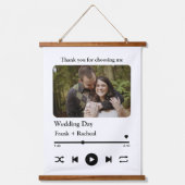 音楽モダン曲カスタムカップルの再生リストの写真 吊り下げ型タペストリー (正面)