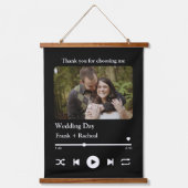 音楽モダン曲カスタムカップルの再生リストの写真 吊り下げ型タペストリー (正面)