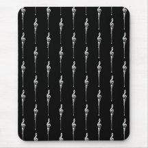 音楽モチーフ溶ける高音クレフ、 音符記号白と黒