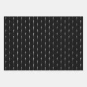 音楽モチーフ溶ける高音クレフ、 音符記号白と黒 ラッピングペーパーシート (正面2)