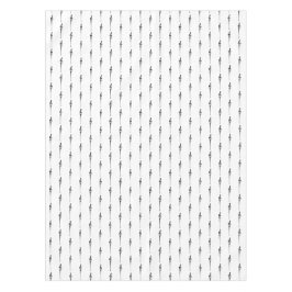 音楽モチーフ溶ける高音クレフ、 音符記号白黒 テーブルクロス