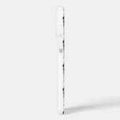 音楽モチーフ溶ける高音クレフ、 音符記号白黒 Case-Mate iPhoneケース (裏面 / 左)