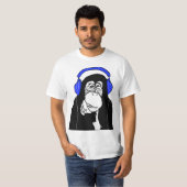 音楽モンキー Tシャツ (正面フル)