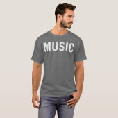 音楽モードがオンの音楽愛好家 Tシャツ (正面フル)