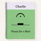 音楽ユーモア休息の間おもしろい隔 ノートブック (正面)