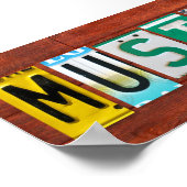 音楽ライセンスプレートアートポスタープリント ポスター (角)