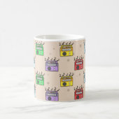 音楽ラジオパターン コーヒーマグカップ (中央)