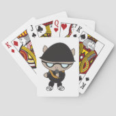 音楽ラッパー猫かわいい トランプ (裏面)