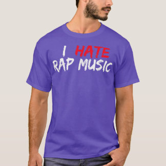 音楽ラップの嫌い – 白い赤 Tシャツ