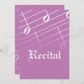 音楽リサイタル招待状 招待状 (正面/裏面)