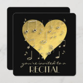 音楽リサイタル黄金のハートとノート 招待状 (正面/裏面)