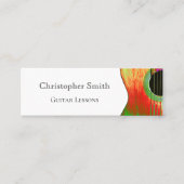 音楽レッスンギターシンプルミュージカル楽器 スキニー名刺 (正面)
