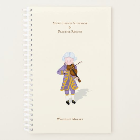 音楽レッスン&練習レコパーソナライズされたード プランナー手帳 (正面)