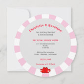 音楽レトロビニールレコード結婚式招待状 招待状 (裏面)