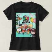 音楽レトロマンガトカボカアニメ可愛いグラフィックGif Tシャツ (デザイン正面)