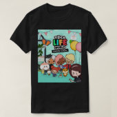 音楽レトロマンガトカボカアニメ可愛いグラフィックGif Tシャツ (デザイン正面)