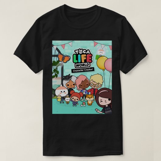 音楽レトロマンガトカボカアニメ可愛いグラフィックGif Tシャツ (デザイン正面)