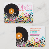 音楽レトロヴィンテージビニールドカラフルッポップ・アートのトアーティスト 名刺 (正面/裏面)