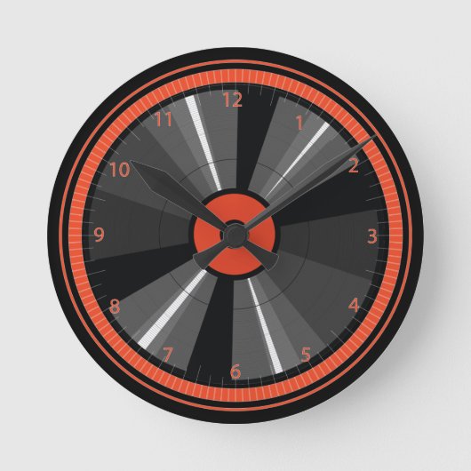 音楽レトロLPレコード壁時計 ラウンド壁時計 (正面)