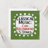 音楽レビュクラシカルー5つ星グリーティングカード カード (正面/裏面インサイチュ)