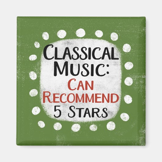 音楽レビュクラシカルー5星の冷蔵庫マグネット マグネット (正面)