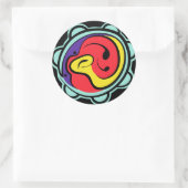 音楽ロゴデザインiPhoneケース ラウンドシール (バッグ)